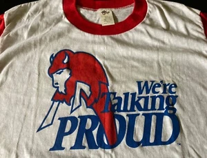 Vintage Buffalo Talking Proud Youth Large T-Shirt - Picture 1 of 4