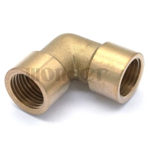 1/4" BSP Female to 1/4" BSP Female Brass Elbow Pipe fitting Connector - Picture 1 of 5