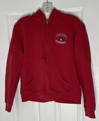 Moletom com capuz Mudd zíper completo com bolsos vermelho júnior tamanho XL - Imagem 1 de 4