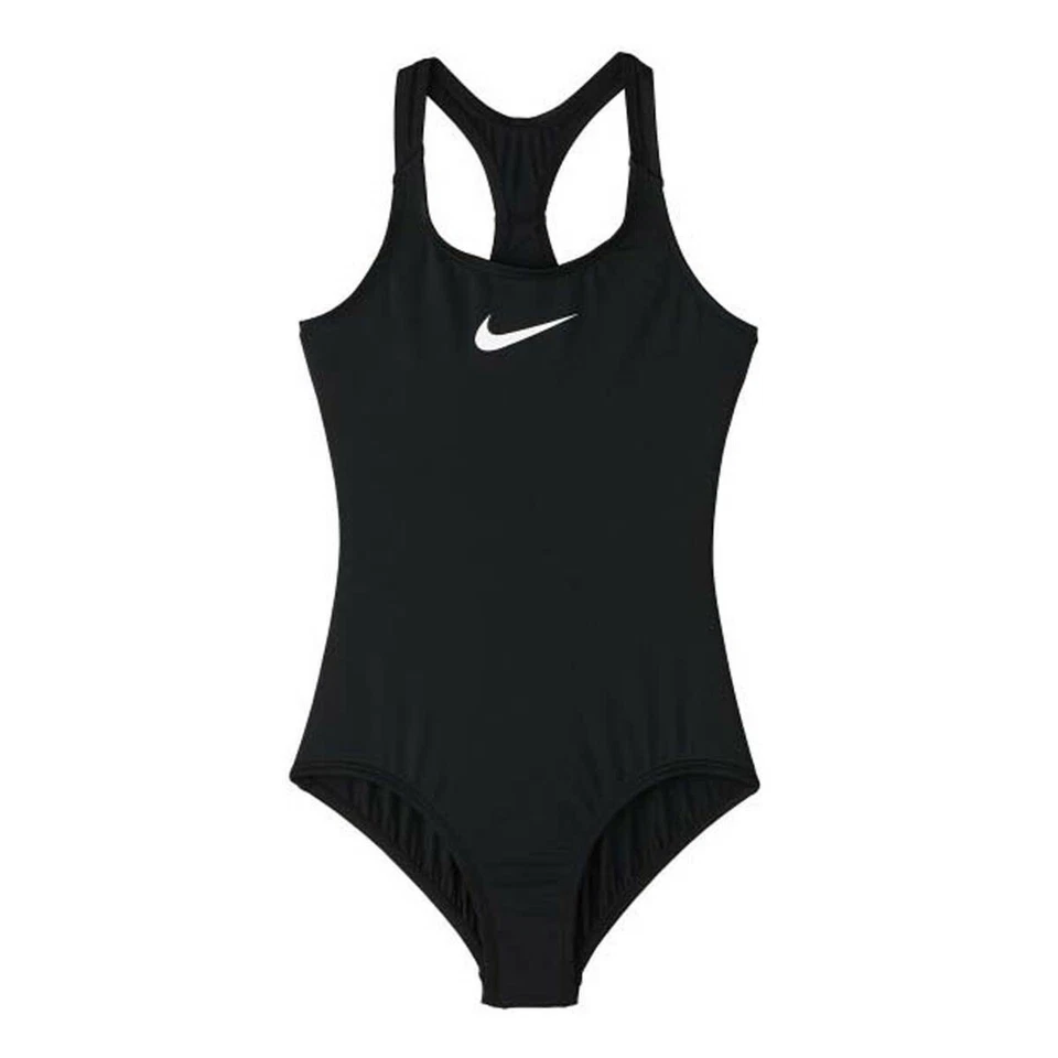 Nike 256110 Kids Racerback One-Piece Swimsuits Black Size Small