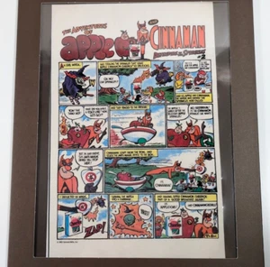 Die Abenteuer von Apple & Cinnaman laminierte Anzeige, gerahmt 1992 Cheerios Comic - Bild 1 von 8