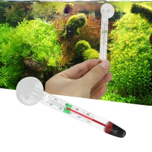 1pc Glass Meter Aquarium Fish Tank Water Temperature Thermometer Suction Cup - Picture 1 of 12