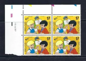 BELGIUM Cartoons bloc of 4 MNH - Picture 1 of 1