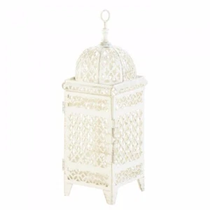 Intricate Cutout Design Weathered Lantern - Picture 1 of 1