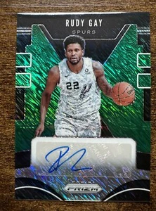 2019-20 Prizm Signatures Rudy Gay Premium FOTL Green Shimmer /25 Spurs Auto SSP - Picture 1 of 2