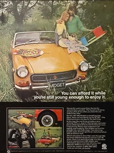1971 MG Midget Convertible Car Automobile Print Ad 1275cc Rack & Pinion Steering - Picture 1 of 1