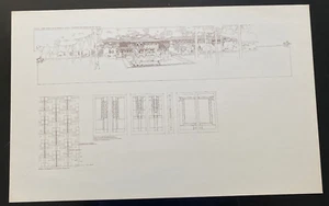 BAUPLÄNE & ENTWÜRFE VON FRANK LLOYD WRIGHT WASMUTH PLATTE 81 COONLEY HOUSE - Bild 1 von 6