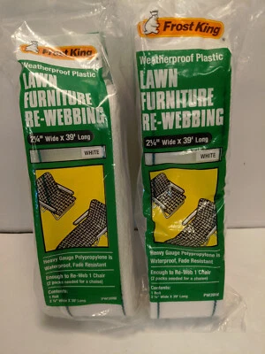 FROST KING всепогодный пластиковый газон стул лямки белый - зеленый полоски 2 упаковки. - Изображение 1 из 3