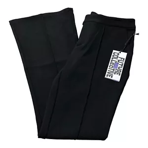 NWT Future Collective Flare Trouser Pants Women’s 4 Black Front Seam Bell Bottom - Picture 1 of 11