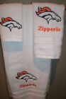 Broncos Football Personalized 3 Piece Bath Towel Set Broncos Your Color Choice 