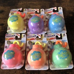 Chalk Blast Balls Chalkie Lot Of 6 Yellow, orange, pink, green, blue and purple - Picture 1 of 6