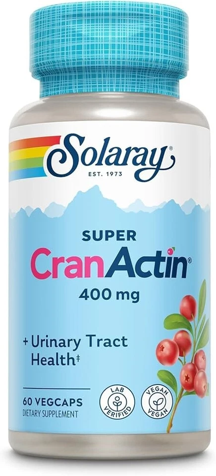 CranActin Cranberry Extract No Alcohol by Solaray 60 Caps
