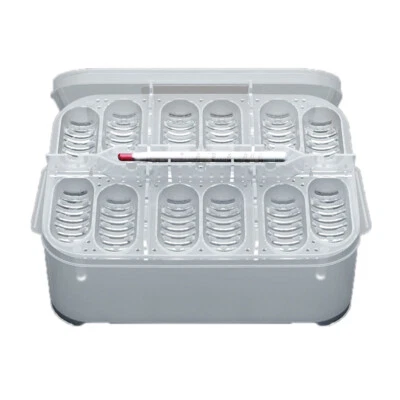 MARKENLOS Reptilien Inkubator Box Brutkasten mit Thermometer für 12 Eier