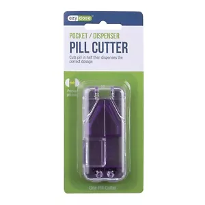 Ezy Dose Pocket Dispenser Pill Cutter Stainless Steel Precise Cut Durable 1 ct - Picture 1 of 5