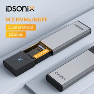 IDSONIX M.2 NVMe SSD Enclosure USB 3.2 Gen 2 (10 Gbps) Adapter for NVMe SSD Case - Picture 1 of 16
