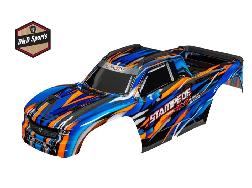 Traxxas 9014-ORNG - Body, Stampede 4X4 VXL, Orange (painted, decals applied) - Image 1 of 1