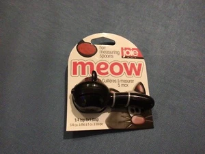 Joie Meow Black Cat  Measuring Spoons Set  New - Picture 1 of 2