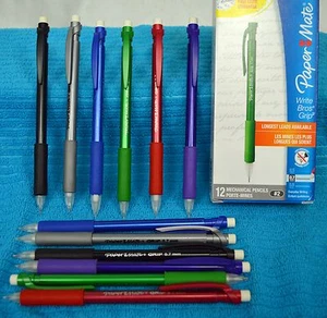 12 Paper Mate Write Bros Grip Druckbleistifte 0,7 mm verschiedene Farben 61382 Neu im Karton - Bild 1 von 1