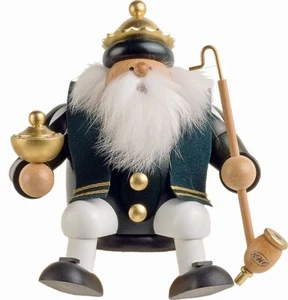 KWO - Räuchermann Kantenhocker Balthasar, Holzkunst, Höhe 17cm - Picture 1 of 1