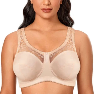 Damen BH ohne Bügel Große Größen Minimizer BH mit Spitze 70 - 120 C D DD F G H I - Bild 1 von 34