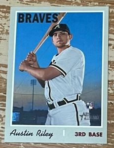 ¡Tarjeta de novato Austin Riley 2019 Topps Heritage High Number!¡! - Imagen 1 de 2