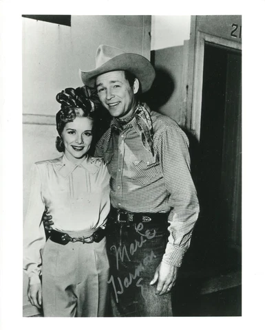 Marie Harmon Cowboy Western Signed Autograph with Roy Rogers Photo Cover