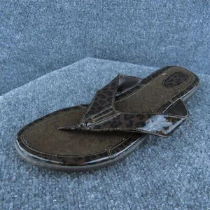 Born Concept Women Flip Flop Shoes  Brown Synthetic Slip On Size 11 Medium - Picture 1 of 6