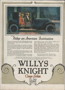 1923 WILLYS-KNIGHT COUPE-SEDAN CAR antique automobile magazine advertisement - Picture 1 of 1