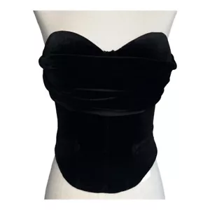 JLUXLABEL Dream Maker Velour Bustier Corset Top - Picture 1 of 5