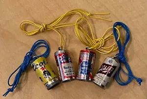 Vintage Beer Can Necklace Vending Charms - Coors, Pabst, Budweiser, Schlitz - Picture 1 of 1