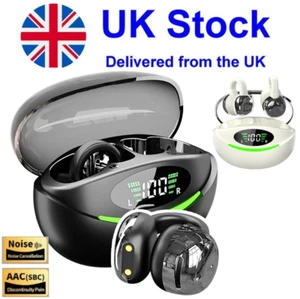 `Wireless Clip On Earbuds Bluetooth 5.3 Open Ear Headphones For Android & iPhone - Picture 1 of 14