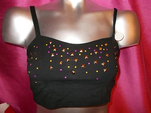 Victorias Secret Pink STUD Strappy Back Bustier Crop Top Bra M NWT FREE SHIPPING - Picture 1 of 2