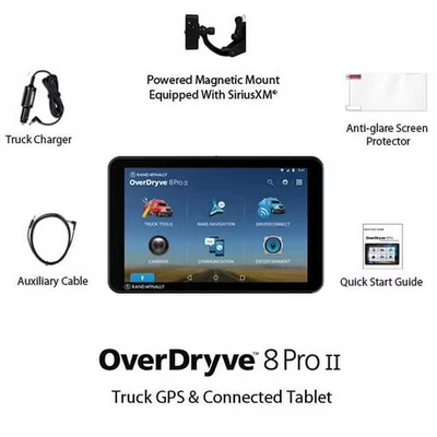Rand McNally OverDryve 8 Pro II Truck GPS & Connected Tablet 2025 MAPS NEW - Image 1 of 4