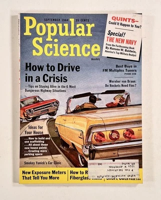 1964 Sep POPULAR SCIENCE Quintuplets JAPANESE BULLET TRAIN Do Rockets Need Fins? - Image 1 of 4