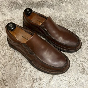 Streetcars Slip On Shoes Men's 9.5 Carrera Leather Loafers Brown Comfort Moc Toe - Picture 1 of 6
