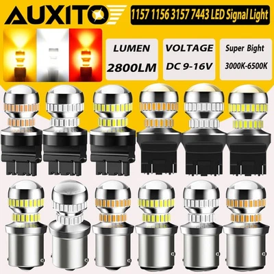 Amber/RED/White LED Turn Signal Light Bulb Anti Hyper Flash 7443/3157/1156/1157 - Image 1 of 4