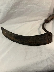 Antique Hand Scythe Sickle Farm Tool Harvest Knife Wood Handle - Picture 1 of 9