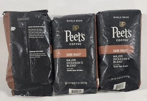 3x Peets Major Dickason’s Blend café en grano entero tostado oscuro 18 oz 21/08/2025 - Imagen 1 de 2