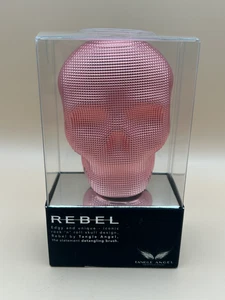 Tangle Angel Rebel Pink Chrome Detangling Brush 4" - Rock 'N' Roll Skull Design - Picture 1 of 8
