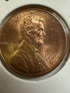 1990D Lincoln Penny, P515 - Picture 1 of 2