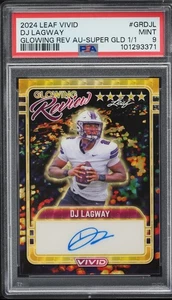 2024 Leaf Vivid DJ Lagway Glowing Review SUPERFRACTOR 1/1 Auto PSA 9 Heisman? - Picture 1 of 1