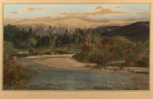 Charles Sawyer (1868-1954) Mt Washington/Ammonoosuc River, handkoloriertes Foto - Bild 1 von 8