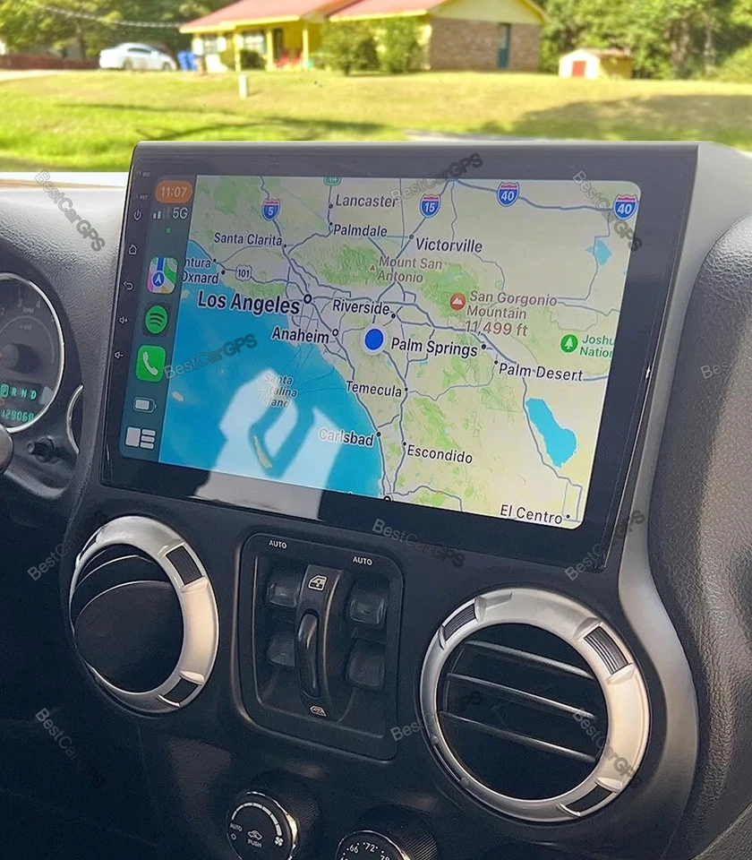 10.1" For Jeep Wrangler JK 2011-2014 Android 15 Carplay Car Stereo Radio GPS+CAM Foto 1 de 4