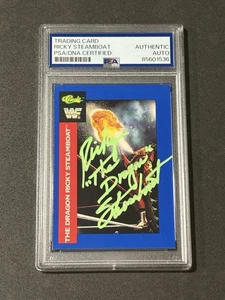 RICKY STEAMBOAT 1991 CLASSIC WWF SIGNED AUTOGRAPHED CARD PSA/DNA CERTIFIED - Picture 1 of 2
