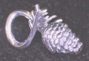 CIONDOLO PIGNA NATALE ARGENTO 925 ANTICO SENZA MARCHIO PERLINE EUROPEE CHARM  - Foto 1 di 1