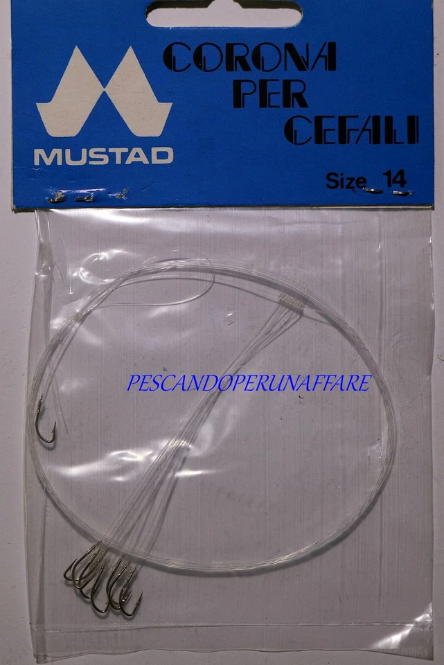 MUSTAD CORONA PER CEFALI- pacchetto da 5 buste-7 ami a corona - Immagine 1 di 1