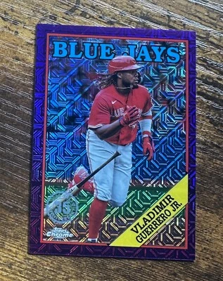 2023 Topps '88 Silver Chrome Purple Refractors Vladimir Guerrero Jr. /75 X13971 - Image 1 of 2