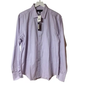 Men's Rag And Bone Purple/Wht Striped Charles Shirt L/S Button Down Sz 17.5 NWT - Picture 1 of 10