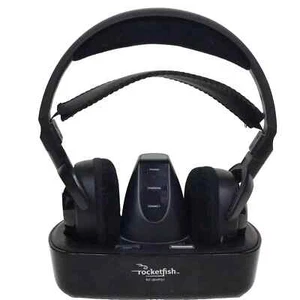 Rocketfish Cuffie Wireless RF-WHP01 Over Ear Stereo + Stazione di Ricarica Nero - Foto 1 di 8