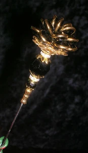 CattWalk Original ~ Vintage Black Glass Mourning Hatpin - Picture 1 of 11